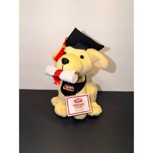 Raising Cane's Grad Cane 2023 Limited Edition Graduation Plush Puppy‎ Dog Yellow